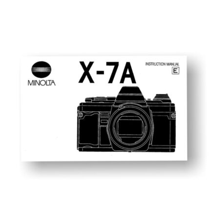 Minolta X-7A Owners Manual Download