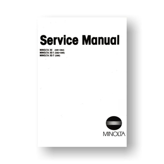 166-page PDF 12 MB download for the Minolta XE Service Manual Parts List | XE | XE-5 | XE-7