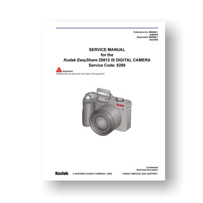 Kodak Z8612 Service Manual | Easyshare Z8612 IS