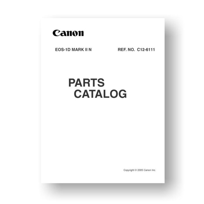 Canon C12-6111 Parts Catalog | EOS 1D Mark II N