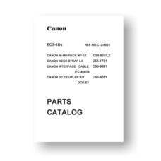 38-page PDF 656 KB download for the Canon C12-6021 Parts Catalog | EOS 1Ds