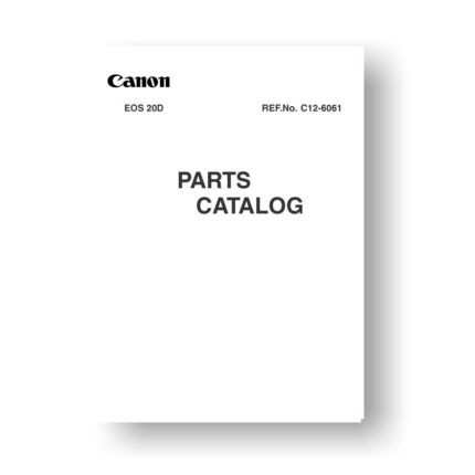 37 page PDF 971 KB download for the Canon C12-6061 Parts Catalog | EOS 20D