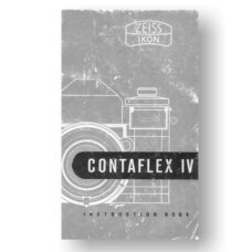 Zeiss Contaflex IV Owners Manual Download