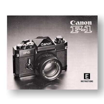 Canon F1 F1n (Old) Owners Manual Download