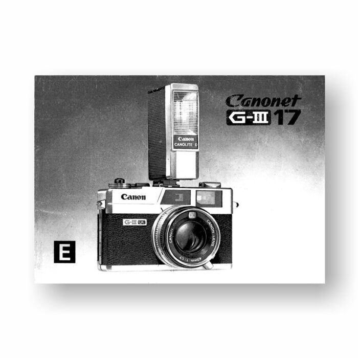 Canon Canonet QL 17 G-III Owners Manual