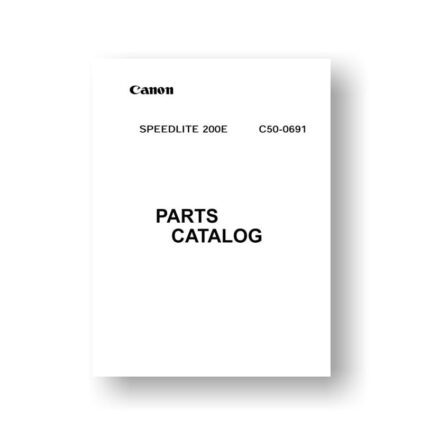 4-page PDF 53 KB download for the Canon C50-0691 Parts List | 200E | Speedlite