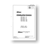13-page PDF 1.90 MB download for the Nikon Coolpix 5000 Parts List | Digital Compact Camera