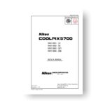 72-page PDF 5.51 MB download for the Nikon Coolpix 5700 Repair Manual Parts List | Digital Compact