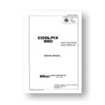 65-page PDF 4.91 MB download for the Nikon Coolpix 880 Repair Manual Parts List | Digital Compact