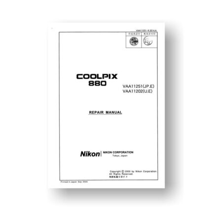 65-page PDF 4.91 MB download for the Nikon Coolpix 880 Repair Manual Parts List | Digital Compact