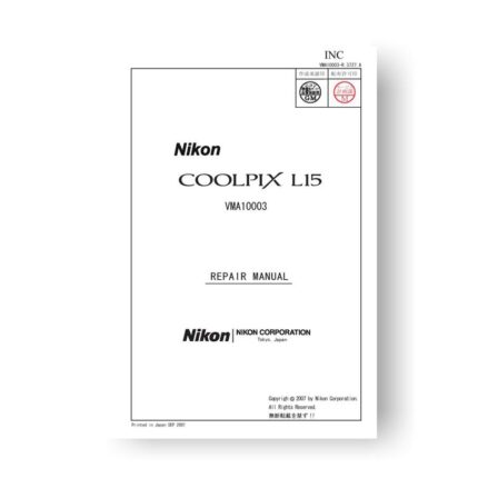 88-page PDF 11.51 MB download for the Nikon Coolpix L15  Repair Manual Parts List | Digital Camera