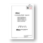 15-page PDF 1.39 MB download for the Nikon Coolpix S610 Parts List | Digital Cameras