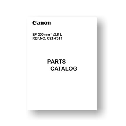 8-page PDF 195 KB download for the Canon C21-7311 Parts Catalog | EF 200 1.8L