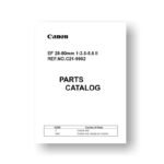 8-page PDF 130 KB download for the Canon C21-9902 Parts Catalog | EF 28-80 3.5-5.6 II