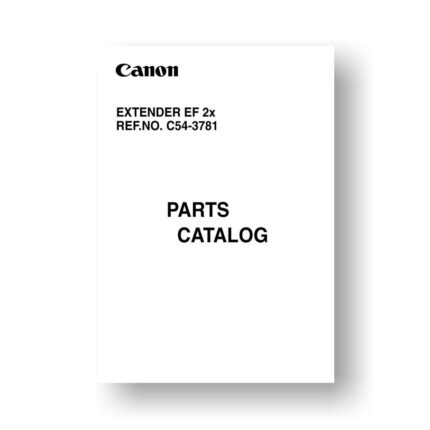 5-page PDF 133 KB download for the Canon C54-3781 Parts Catalog | EF 2x Extender
