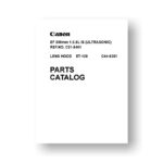 13-page PDF 312 KB download for the Canon C21-8461 Parts Catalog | EF 300 2.8 L IS USM