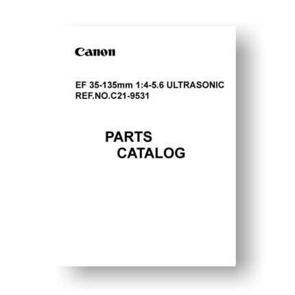 7-page PDF 100 KB download for the Canon C21-9531 Parts Catalog | EF 35-135 4.5-5.6 USM