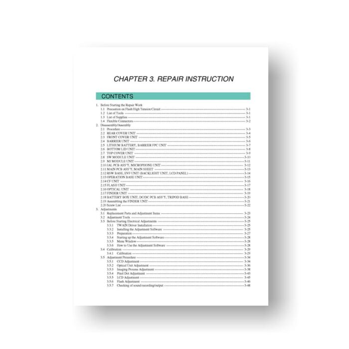 110-page PDF 12.6 MB download for the Canon S30-S40 Service Manual Parts Catalog | PowerShot