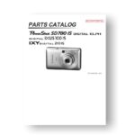 24-page PDF 3.99 MB download for the Canon SD780 IS Parts Catalog | Powershot