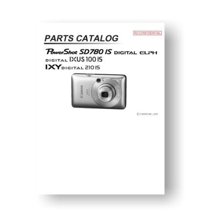 24-page PDF 3.99 MB download for the Canon SD780 IS Parts Catalog | Powershot