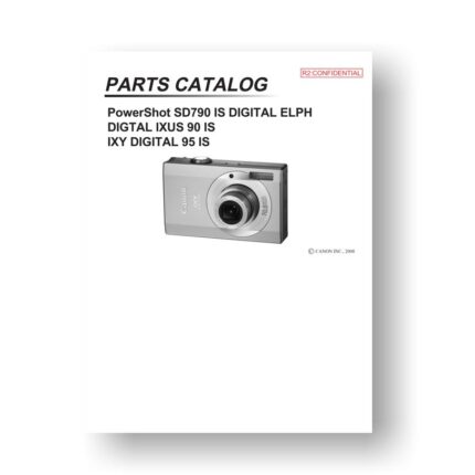 27-page PDF 3.96 MB download for the Canon SD790 IS Parts Catalog | PowerShot
