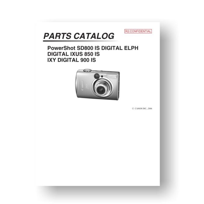 24-page PDF 986 KB download for the Canon SD800 IS Parts Catalog | PowerShot