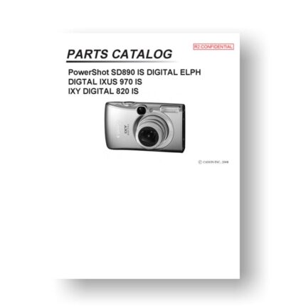 21-page PDF 1.40 MB download for the Canon SD890 IS Parts Catalog | PowerShot