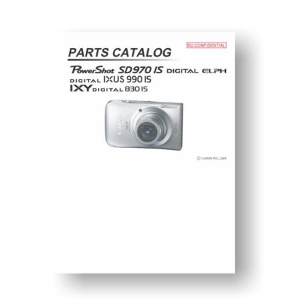 20-page PDF 1.49 MB download for the Canon SD970 IS Parts Catalog | PowerShot