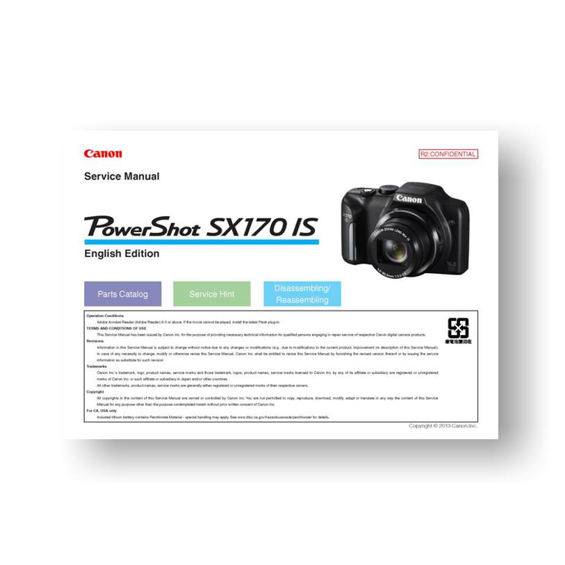 aanvaarden Manhattan reptielen Canon SX170 IS Parts Catalog | Powershot | USCamera Canon Downloads