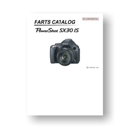 16-page PDF 1.24 MB download for the Canon SX30 IS Parts Catalog | PowerShot