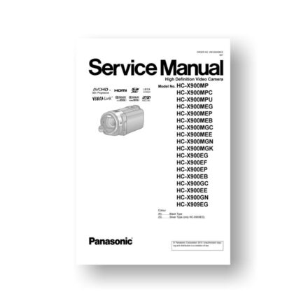 Panasonic HC-X900MPC Service Manual Download