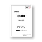 Nikon D500 Parts List Download