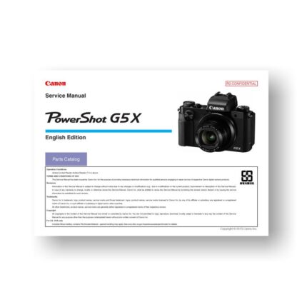 7-page PDF 2.07 MB download for the Canon G5x Parts Catalog | Powershot