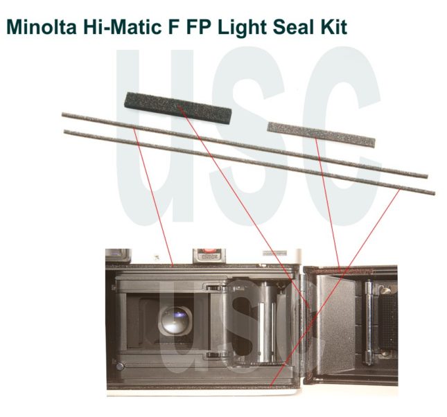 Minolta HiMatic F FP Light Seal Placement Guide USCamera