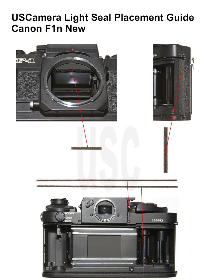 USCamera Light Seal Placement Guide | Canon F1n New