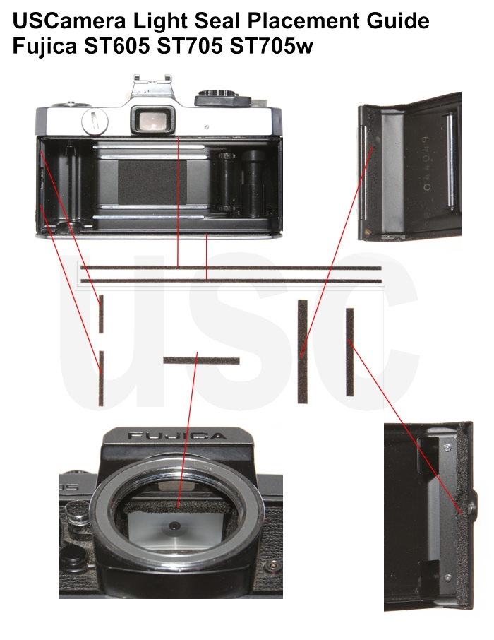 USCamera Light Seal Placement Guide | Fuji ST 605 ST 705