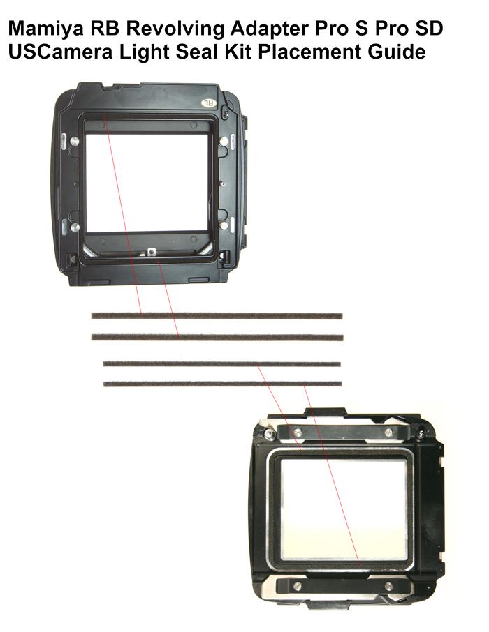 USCamera Light Seal Placement Guide | Mamiya RB 67 Pro S R Adapter