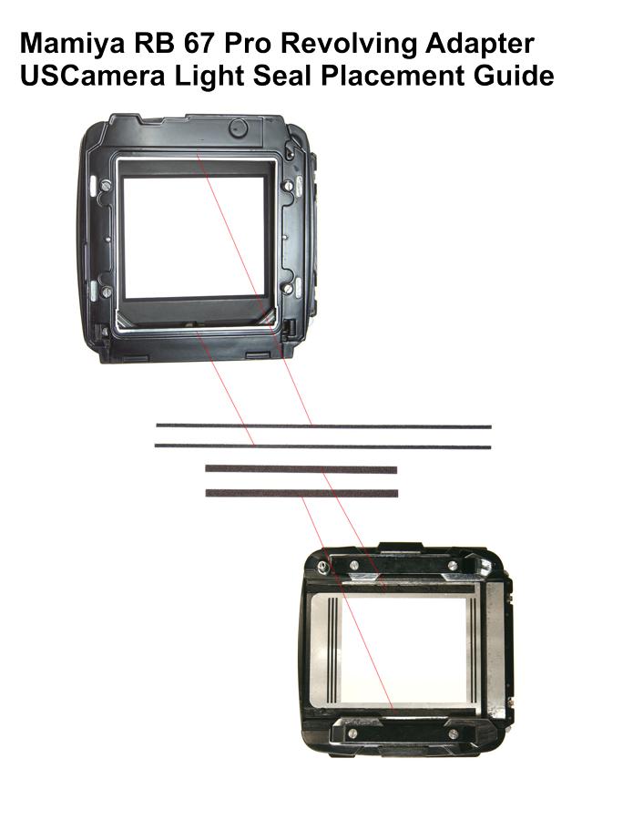 USCamera Light Seal Placement Guide | Mamiya RB 67 Pro R Adapter