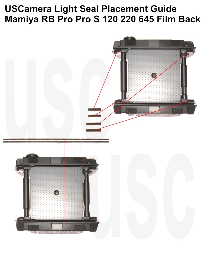 USCamera Light Seal Placement Guide | Mamiya RB Film Back