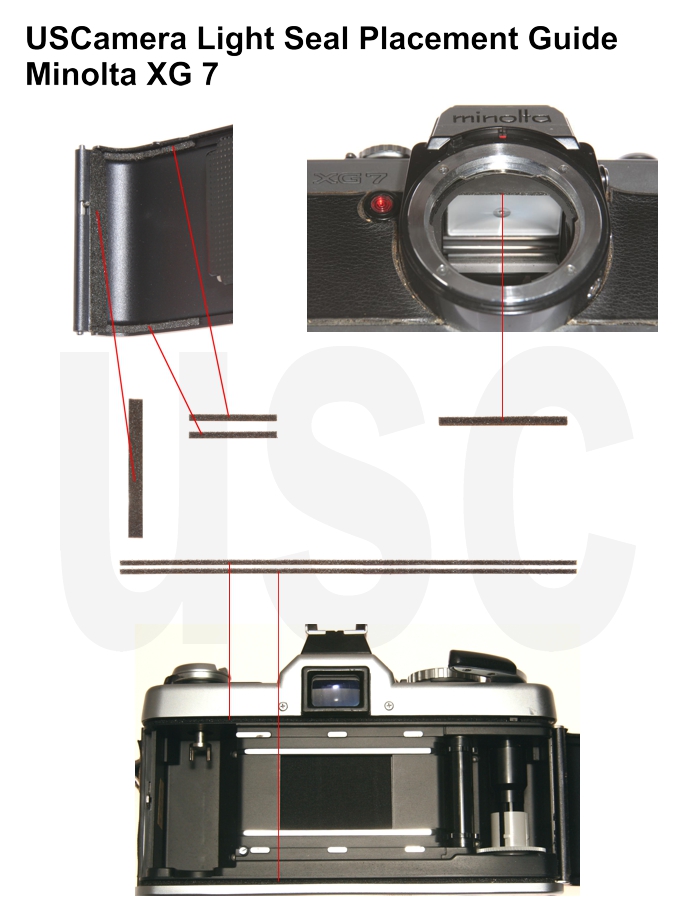 USCamera Light Seal Placement Guide | Minolta XG Series