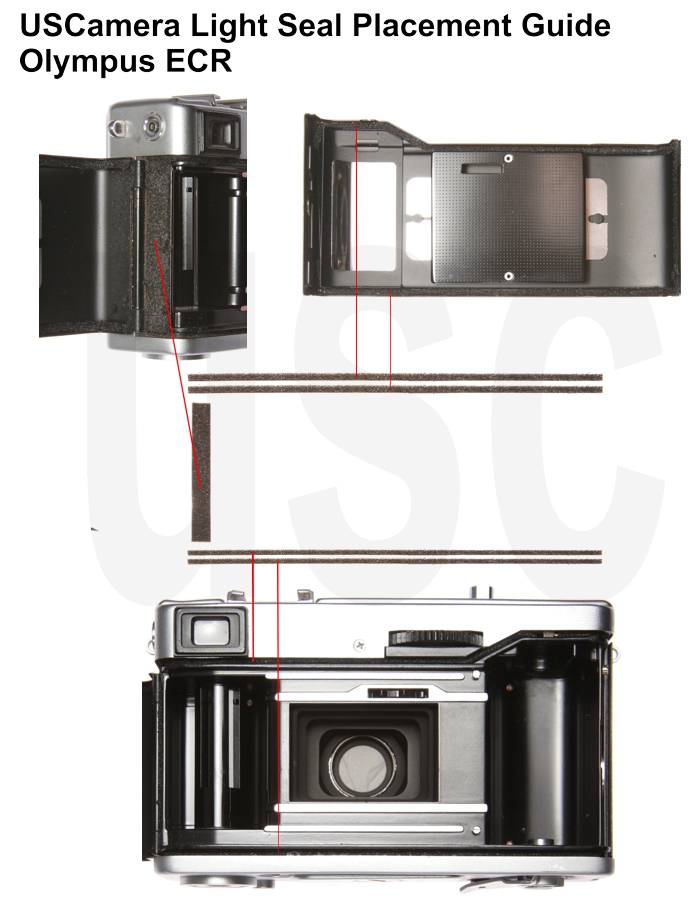 USCamera Light Seal Placement Guide | Olympus 35 ECR