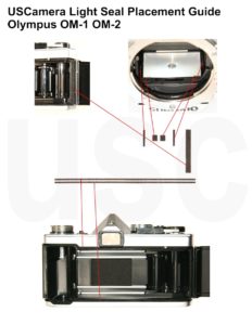 USCamera Light Seal Placement Guide | Olympus OM1 OM2