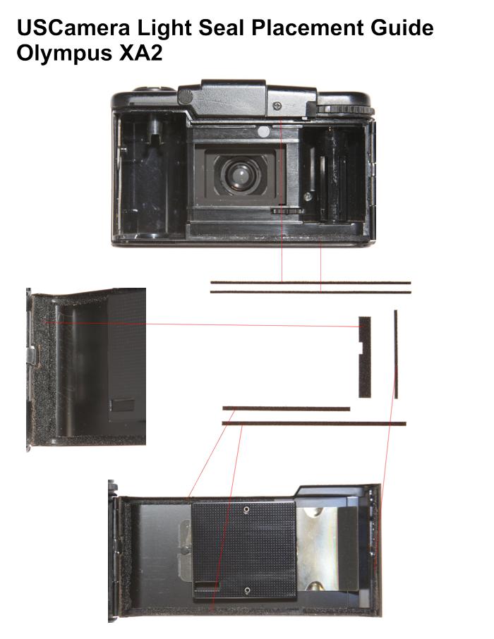 USCamera Light Seal Placement Guide | Olympus XA2