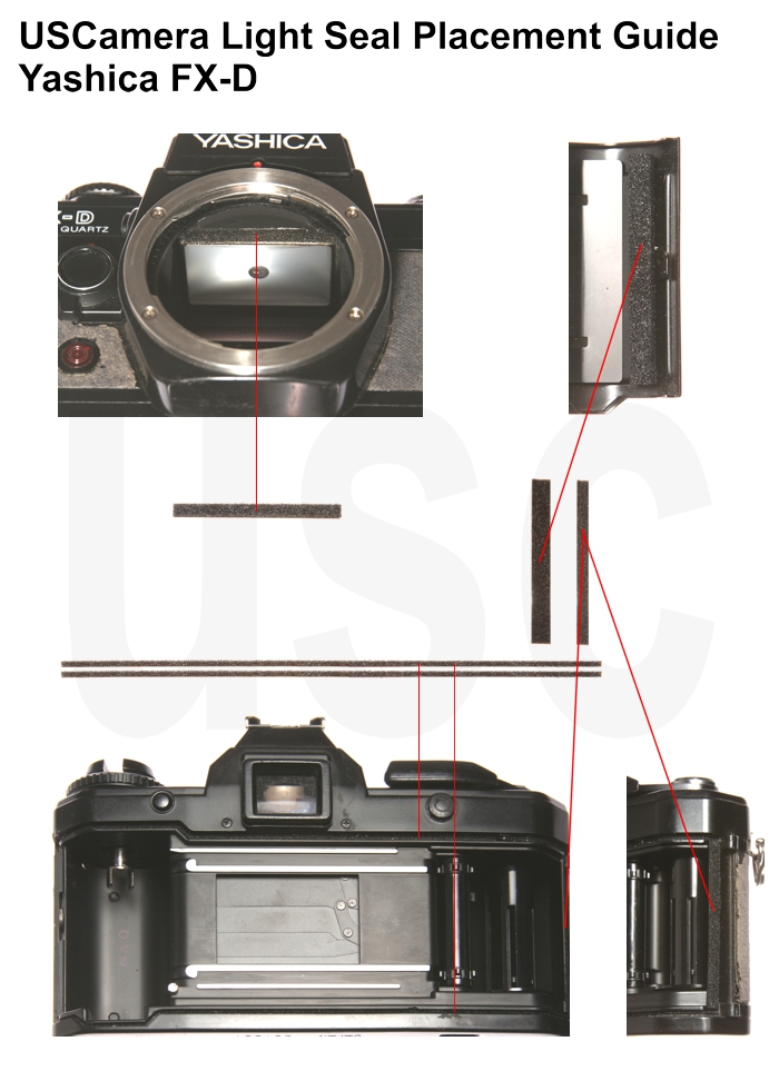 USCamera Light Seal Placement Guide | Yashica FX-D Quartz