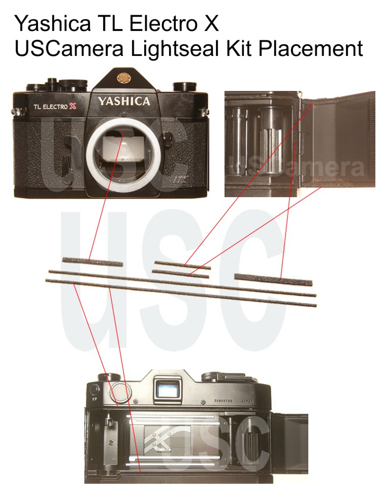 USCamera Light Seal Placement Guide | Yashica TL Electro X