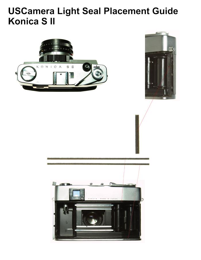 USCamera Light Seal Placement Guide | Konica SII