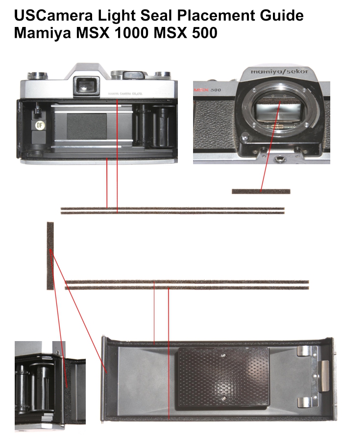 USCamera Light Seal Placement Guide | Mamiya MSX 500