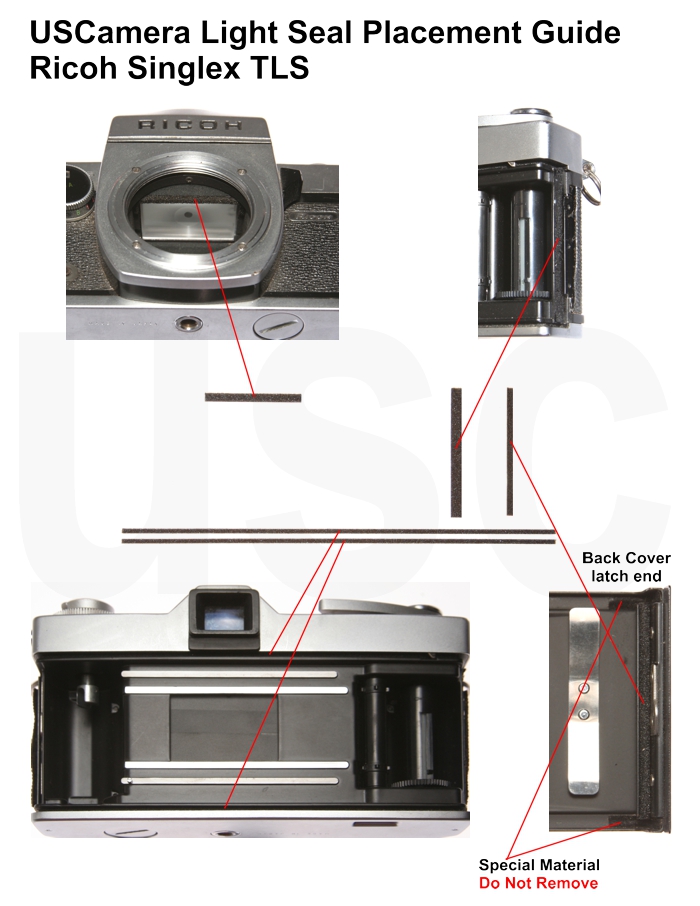 USCamera Light Seal Placement Guide | Ricoh Singlex TLS