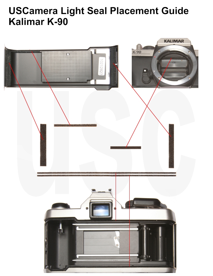 USCamera Light Seal Placement Guide | Kalimar K-90