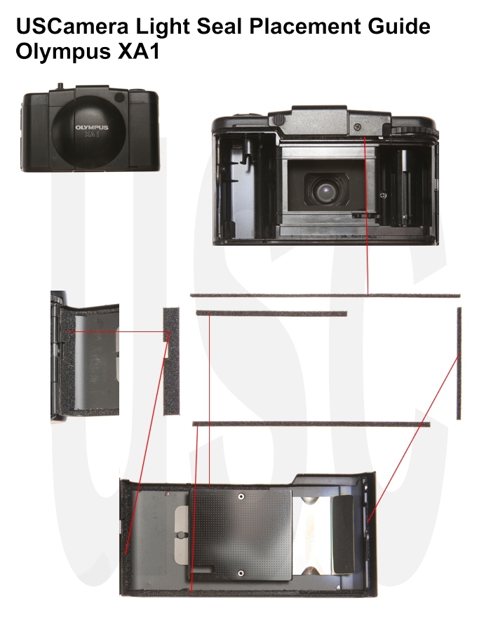 USCamera Light Seal Placement Guide | Olympus XA1